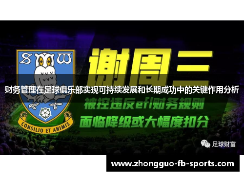 财务管理在足球俱乐部实现可持续发展和长期成功中的关键作用分析